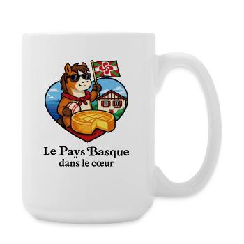 Basque Country in the Heart Pottok Basque Cake - Large Mug 440 ml - white - Right