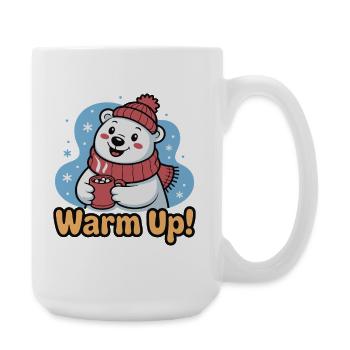 Warm Up Polar Bear Cozy - Große Tasse 440 ml - Weiß - Rechts