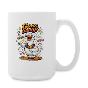 Goose Funny – Un plaisir insensé pour le carnaval - Grande tasse 440 ml - blanc - Droite