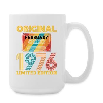 50e Anniversaire 50 ans Février 1976 Vintage Tee - Grande tasse 440 ml - blanc - Droite