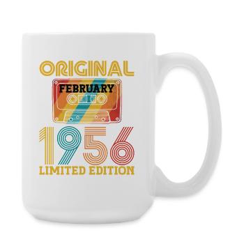 70e Anniversaire 70 ans Février 1956 Vintage Tee - Grande tasse 440 ml - blanc - Droite
