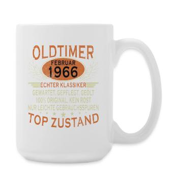 Oldtimer 1966 Jahrgang 60. Geburtstag Geschenk - Große Tasse 440 ml - Weiß - Rechts