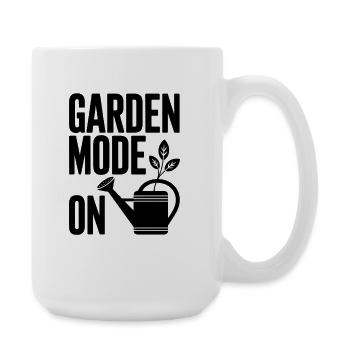 Garden Mode On Gartenmodus An Gärtner - Große Tasse 440 ml - Weiß - Rechts