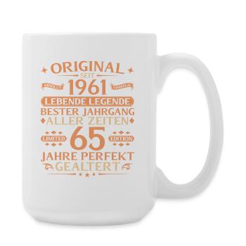 65th Birthday Absolutely Unique 1961 Vintage - Large Mug 440 ml - white - Right