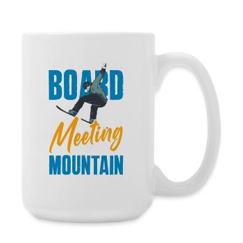 Télésiège de réunion de snowboard snowboard - Grande tasse 440 ml - blanc - Droite