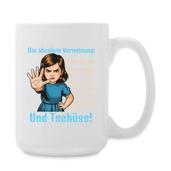 Nein Sagen – Grenzen Setzen - Große Tasse 440 ml - Weiß - Rechts