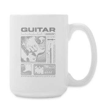 Guitar Player Rock Guitarist Streetwear Musician - Large Mug 440 ml - white - Right