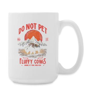 Les bisons vintage ne caressent pas les vaches duveteuses Bizons drôles - Grande tasse 440 ml - blanc - Droite