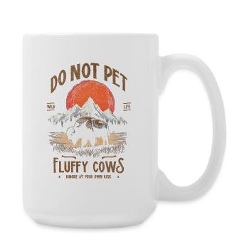 Les bisons vintage ne caressent pas les vaches duveteuses Bizons drôles - Grande tasse 440 ml - blanc - Droite