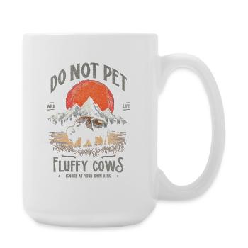 Les bisons vintage ne caressent pas les vaches duveteuses Bizons drôles - Grande tasse 440 ml - blanc - Droite