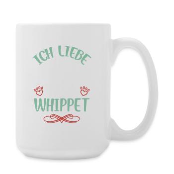 WhippetLove with wings - Large Mug 440 ml - white - Right