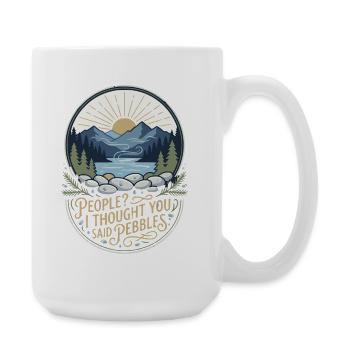People I Thought You Said Pebbles Naturfan - Large Mug 440 ml - white - Right