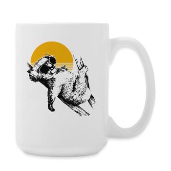 Chilling Koala Sunset - Large Mug 440 ml - white - Right