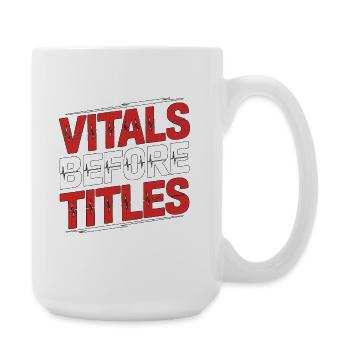 ICU Nurse Vitals Before Titles Acute Care Nurse - Large Mug 440 ml - white - Right