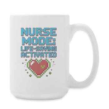 ICU Nurse Mode Life-Saving Intensive Care Nursing - Large Mug 440 ml - white - Right