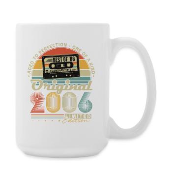 Cadeau vintage 20e anniversaire 2006 rétro - Grande tasse 440 ml - blanc - Droite