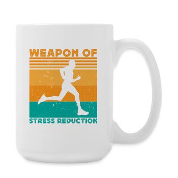 Coureur de marathon Running Run Arme Of Stress - Grande tasse 440 ml - blanc - Droite