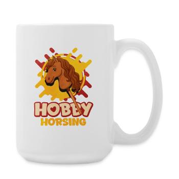 Hobby Horsing Pop Art Horse - Large Mug 440 ml - white - Right
