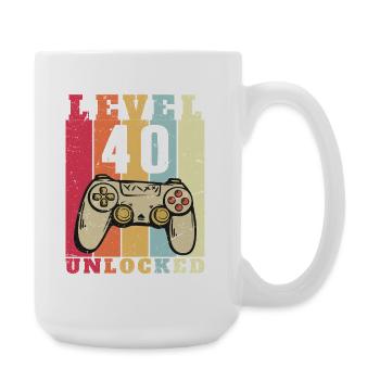 Level 40 Birthday Complete 40 Years - Large Mug 440 ml - white - Right