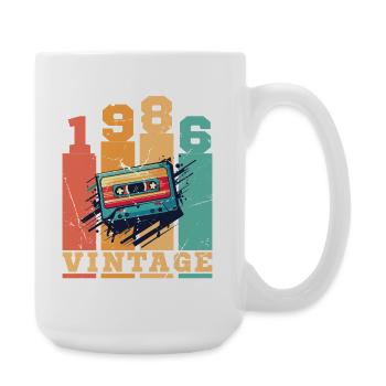 1986 Vintage Rétro Cadeau D'anniversaire - Grande tasse 440 ml - blanc - Droite