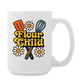 Flour Child Bake Art - Large Mug 440 ml - white - Right