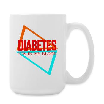 Le diabète, c’est dans mon sang - Grande tasse 440 ml - blanc - Droite