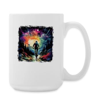 Mountain Bike Retro - Large Mug 440 ml - white - Right