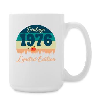 50e Anniversaire 50 ans 1976 Cadeau Vintage Rétro - Grande tasse 440 ml - blanc - Droite