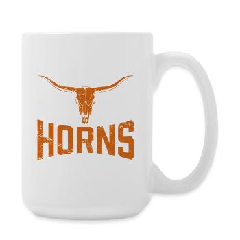 Texas Longhorn Horns Design - Large Mug 440 ml - white - Right