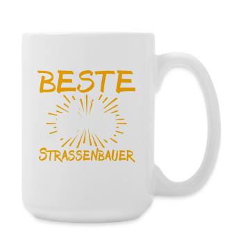 Strassenbauer Geschenkidee - Große Tasse 440 ml - Weiß - Rechts