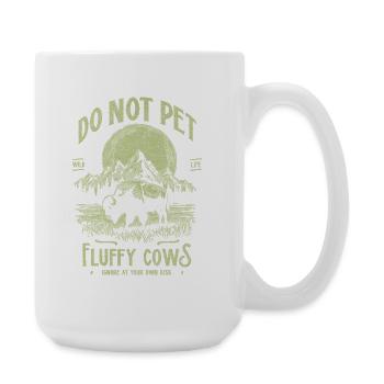 Les bisons vintage ne caressent pas les vaches duveteuses Bizons drôles - Grande tasse 440 ml - blanc - Droite