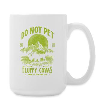 Les bisons vintage ne caressent pas les vaches duveteuses Bizons drôles - Grande tasse 440 ml - blanc - Droite