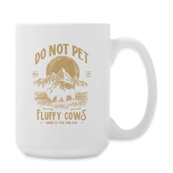 Les bisons vintage ne caressent pas les vaches duveteuses Bizons drôles - Grande tasse 440 ml - blanc - Droite