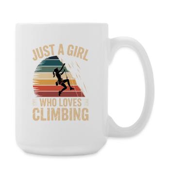 Just A Girl Who Loves Climbing - Large Mug 440 ml - white - Right