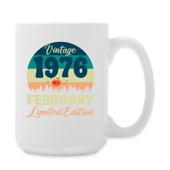 Anniversaire 50 ans Février 1976 Cadeau Vintage - Grande tasse 440 ml - blanc - Droite