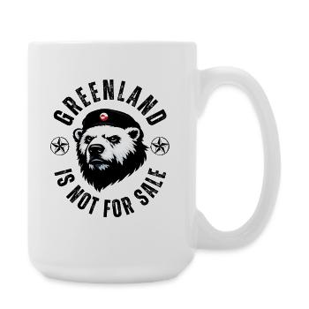 Greenland is not for Sale Funny Bear Design - Large Mug 440 ml - white - Right