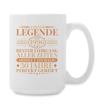 Year of manufacture Born in 1996 Unique 30th birthday - Large Mug 440 ml - white - Right