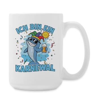 Ich bin ein Karnewal-Wal - Große Tasse 440 ml - Weiß - Rechts