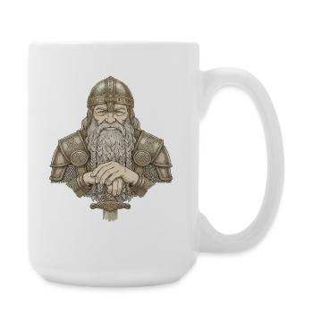 Viking Viking Legend Sailor Odin Raven Fighter - Large Mug 440 ml - white - Right
