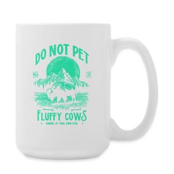 Les bisons vintage ne caressent pas les vaches duveteuses Bizons drôles - Grande tasse 440 ml - blanc - Droite