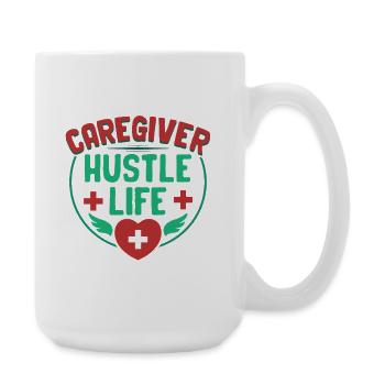 Nurse, geriatric care - Large Mug 440 ml - white - Right