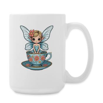 Flower Fairy in the Teacup - Large Mug 440 ml - white - Right