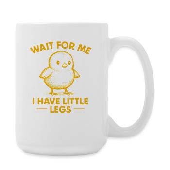 Comique de fille qui dit des mèmes, jambes drôles, petites jambes - Grande tasse 440 ml - blanc - Droite