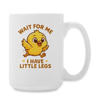 Comique de fille qui dit des mèmes, jambes drôles, petites jambes - Grande tasse 440 ml - blanc - Droite