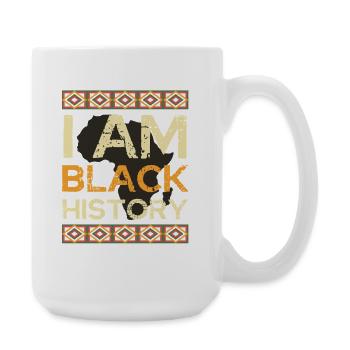 I am Black History - Large Mug 440 ml - white - Right