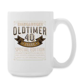 Einzigartiger Oldtimer 40 Jahre - Große Tasse 440 ml - Weiß - Rechts