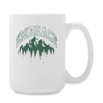 Umarme das Adventure Mountain Logo - Große Tasse 440 ml - Weiß - Rechts
