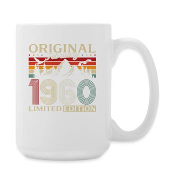 66th Birthday February 1960's Vintage Vintage - Large Mug 440 ml - white - Right