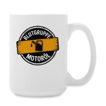 Groupe sanguin : conception du tournevis à huile moteur - Grande tasse 440 ml - blanc - Droite