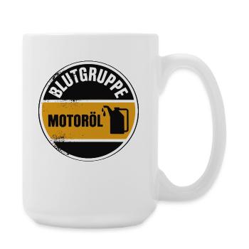 Groupe sanguin : conception du tournevis à huile moteur - Grande tasse 440 ml - blanc - Droite